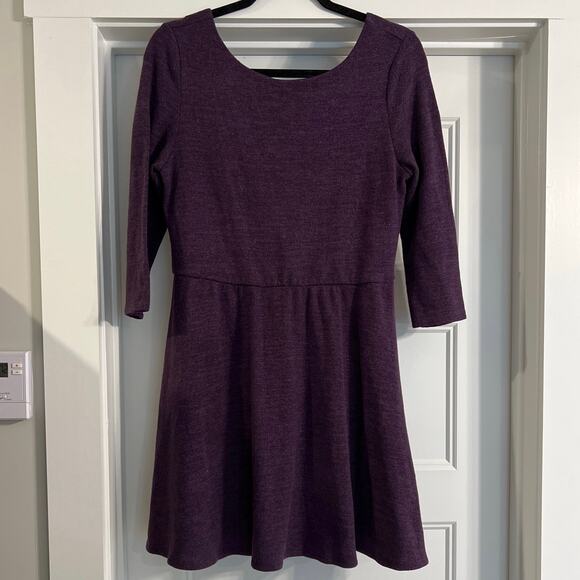 LILY ROSE Plum Scoop Back Dress SZ XL - Picture 1 of 3